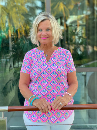 PALM TREE SIESTA SHORT SLEEVE LULU-B