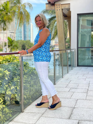 BAHAMA BLUE KEYHOLE TOP LULU-B