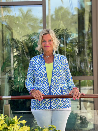 AQUA DIAMONDS FULL ZIPPER LULU-B