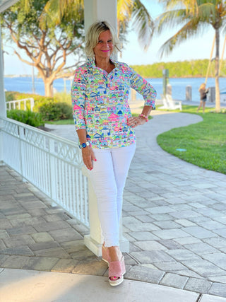 TIKI ESCAPE RUFFLE TOP LULU-B