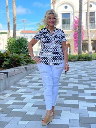 SANDBAR SHORT SLEEVE TOP - Cathys Place