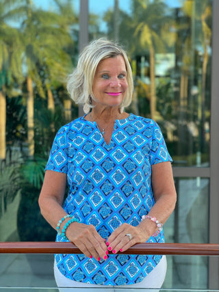 BAHAMA BLUE TURTLE SHORT SLEEVE LULU-B