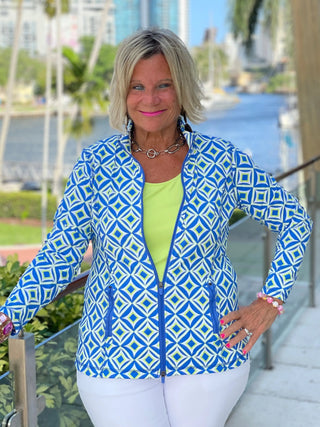 AQUA DIAMONDS FULL ZIPPER LULU-B