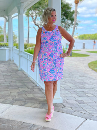 CAROLINA PAISLEY HALTER DRESS LULU-B