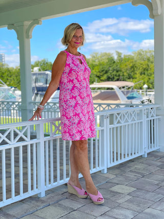 PINK LANE KEYHOLE DRESS - Cathys Place