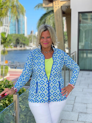 AQUA DIAMONDS FULL ZIPPER LULU-B