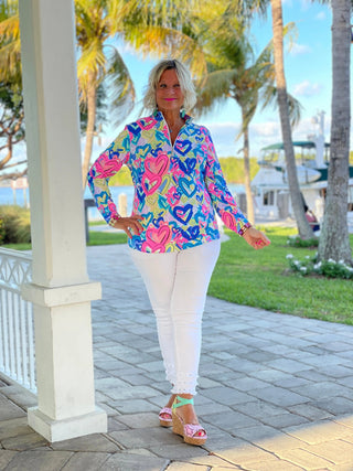 SECRET LOVE HEARTS HALF ZIPPER LULU-B