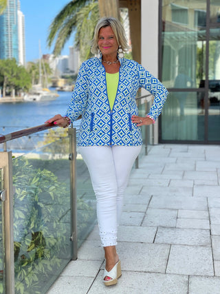 AQUA DIAMONDS FULL ZIPPER LULU-B