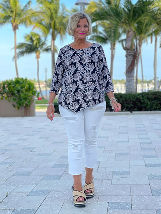 NAUTICAL  LANE ASYMMETRIC TOP - Cathys Place