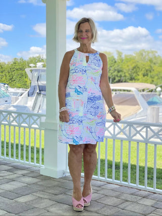 POST CARDS OF LOVE KEYHOLE DRESS - Cathys Place