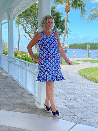 PINEAPPPLE VACA HALTER  RUFFLE LULU-B