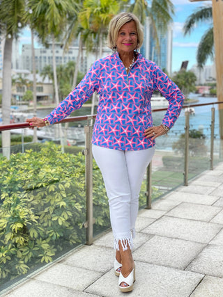 PINK STARFISH BEACH ZIPPER - Cathys Place