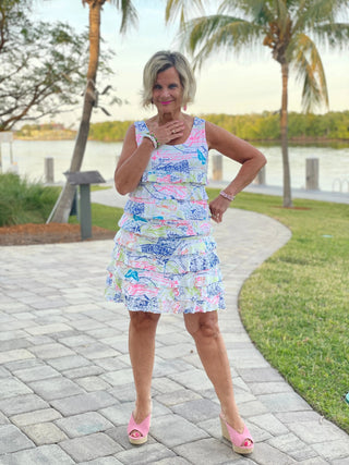 POST CARDS OF LOVE LAYERED RUFFLE DRESS - Cathys Place