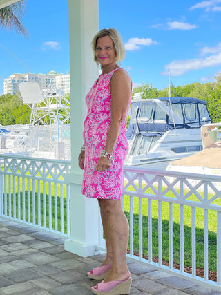 PINK LANE KEYHOLE DRESS - Cathys Place