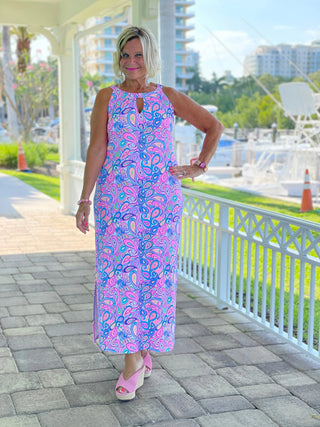 CAROLINA PAISLEY KEYHOLE MAXI LULU-B