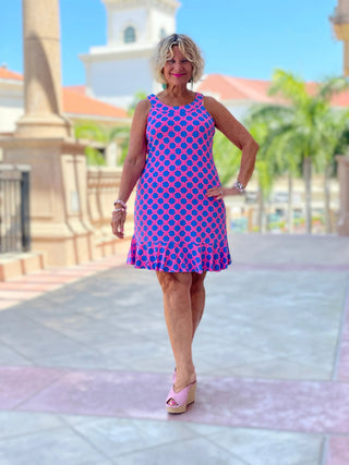 PINK SPADE HALTER RUFFLE LULU-B