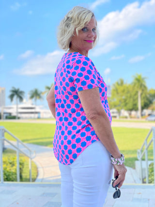 PINK SPADE SHORT SLEEVE TOP - Cathys Place
