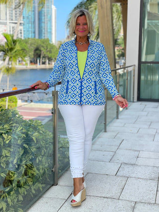 AQUA DIAMONDS FULL ZIPPER LULU-B