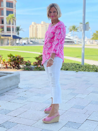 PINK LANE ASYMMETRIC TOP - Cathys Place