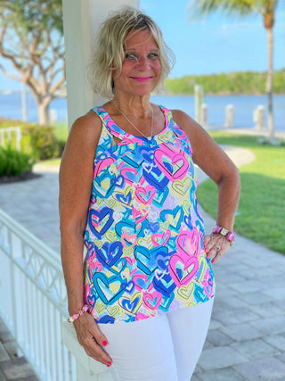 SECRET LOVE HEARTS HALTER TOP LULU-B