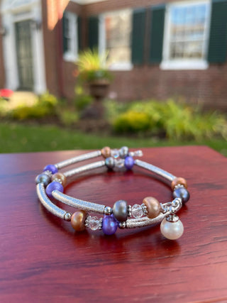 FRESH WATER PEARL LILAC BRACELET WRAP - Cathys Place