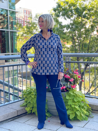 NAVY MEDALLION KANGAROO POCKET - Cathys Place