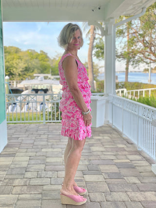 PINK LANE LAYERED RUFFLE DRESS - Cathys Place