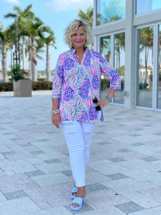 PINK PINEAPPLE TUNIC - Cathys Place
