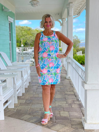 SEASHELL HALTER DRESS LULU-B
