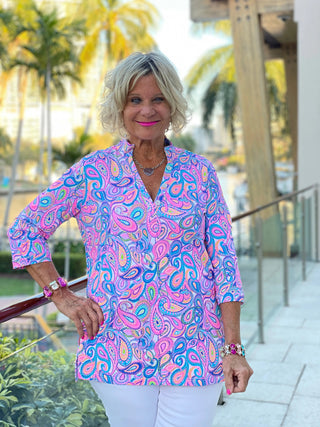 CAROLINA PAISLEY TUNIC LULU-B