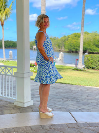 AQUA DIAMONDS HALTER RUFFLE LULU-B