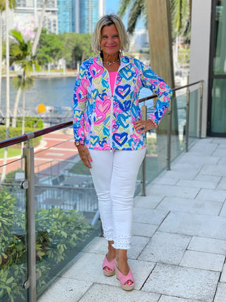 SECRET LOVE HEARTS FULL ZIPPER LULU-B