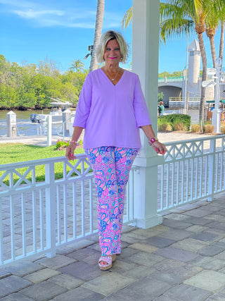 CAROLINA PAISLEY PALAZZO LULU-B