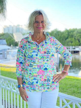 TIKI ESCAPE RUFFLE TOP LULU-B