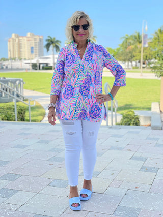 PINK PINEAPPLE TUNIC - Cathys Place