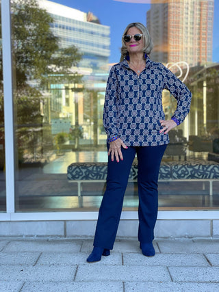 NAVY MEDALLION KANGAROO POCKET - Cathys Place