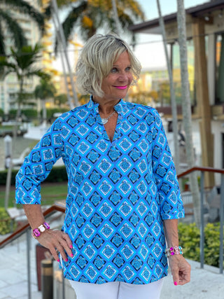 BAHAMA BLUE TUNIC LULU-B