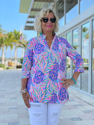 PINK PINEAPPLE TUNIC - Cathys Place