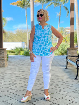 OCEAN MILE SLEEVELESS V NECK - Cathys Place