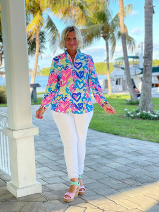 SECRET LOVE HEARTS HALF ZIPPER LULU-B