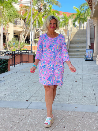 CAROLINA PAISLEY SLEEVE DRESS LULU-B