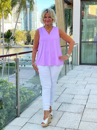 LILAC TAILORED V NECK LULU-B