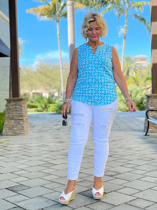 OCEAN MILE SLEEVELESS V NECK - Cathys Place
