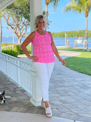 PINK DIAMONDS HALTER TOP LULU-B