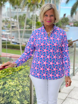 PINK STARFISH BEACH ZIPPER - Cathys Place