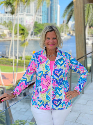 SECRET LOVE HEARTS FULL ZIPPER LULU-B