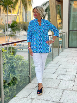 BAHAMA BLUE TUNIC LULU-B