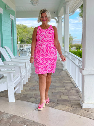 PINK DIAMONDS HALTER DRESS LULU-B