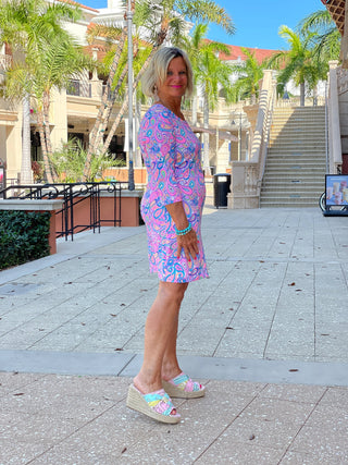 CAROLINA PAISLEY SLEEVE DRESS LULU-B