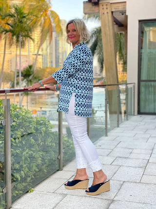 MELINA BLUE TUNIC - Cathys Place